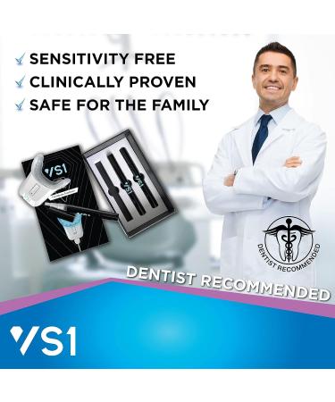 VS1 Teeth Whitening Kit - No Sensitivity - 3 Whitening Pens, LED Light - 36% Carbamide Peroxide - Fast Results in 10 Minutes - Buy Online on GoSupps.com