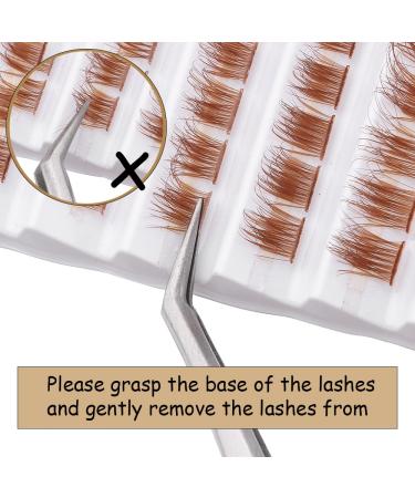 Buy Outopen Brown Lash Clusters 140Pcs - Natural D Curl Wispy Cat Eye Extensions for DIY Home Use - Buy Online on GoSupps.com