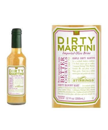 Stirrings All Natural Dirty Martini Cocktail Mixer - 12oz Bottle - Buy Online on GoSupps.com