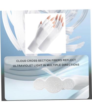 Gel Manicures Breathable Uv Protection Gloves UPF50+ Uv Nail Fingerless Manicure Gloves Uv Protection for Nail Art Skin from UV Harm White Moisturizing Gloves - Buy Online on GoSupps.com
