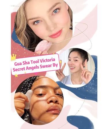 DEAYOKA Rose Quartz Gua Sha Tool - Facial Microcirculation & Toxin Removal - Buy Online on GoSupps.com