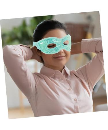 Ipetboom Contoured Eye Mask for Sleeping Eye with Eye Holes Eye for Sleeping Hot Cold Eye Mask Travel Ice Compress Eyes Cover Baffle Super Soft Crystal Cotton to Sleep Light Green 28.5x9x1.7cm - Buy Online on GoSupps.com