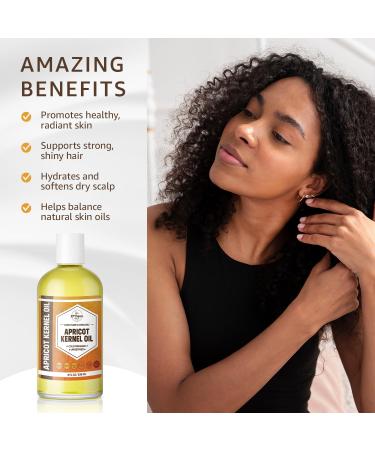Organic Apricot Kernel Oil (8 Oz) Premium Cold Pressed Unrefined | 100% Pure Apricot Kernel Oil for Skin Face Hair Soap Making Massage | Carrier for Essential Oils | Available Bulk | 8 FL OZ - Buy Online on GoSupps.com