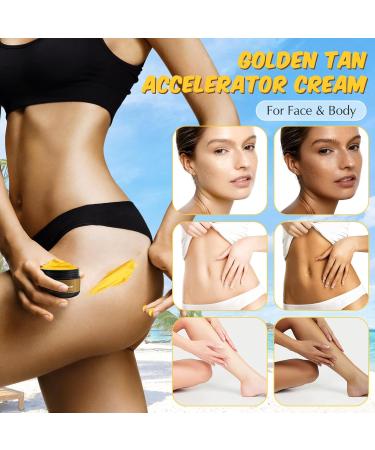 Sunbed Tanning Accelerator Sunbed Cream Effective in Sunbeds & Outdoor Sun Tan Accelerator for Sunbed Achieve a Natural Tan with Natural Ingredients (100g) - Buy Online on GoSupps.com