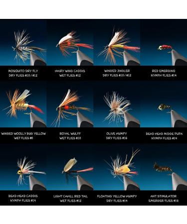 FISHINGSIR 120PCS Handmade Fly Fishing Flies Kit with Waterproof Fly Box - Must-Have Dry/Wet Flies Streamer Nymph Emerger Set - Buy Online on GoSupps.com