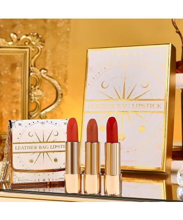  Duvcoywae Matte Lipstick | 3 Velvety Shades Long-Lasting Water-Resistant Non-Sticky Water-Resistant Velvet Shade for Everyday Makeup and Winter Evenings - Buy Online on GoSupps.com