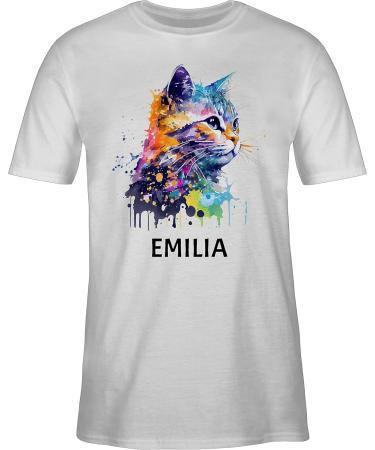 Personalized Cat T-Shirt for Men - Custom Name Gift | Shirtracer - 4XL Large Size White - Buy Online on GoSupps.com