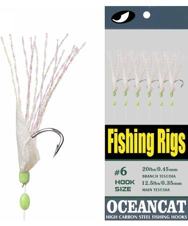 Rainbow Fish Skin Saltwater Fishing Lure Bait Rig - 10 Packs - Buy Online on GoSupps.com