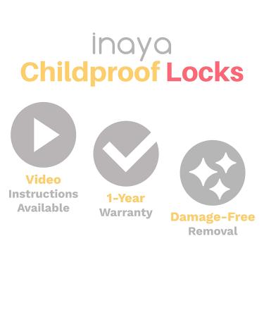 Sliding Door Lock for Child Safety (4-Pack) - Inaya - Child Proof Locks for Sliding Glass Doors  Windows  Closets & Cabinets. Safety Locks for All Your Home Openings. - Buy Online on GoSupps.com