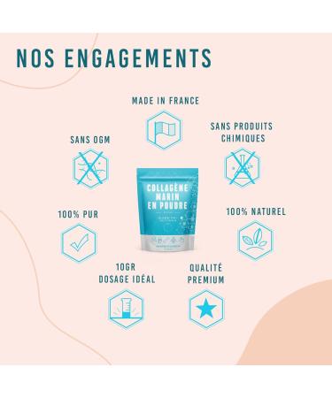 Hydrolyzed Marine Collagen Type I Powder - 310g Cure. Protein in Food Supplements for Skin Hair Bodybuilding and Joints - Patented - Made in France. - Buy Online on GoSupps.com