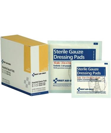 First Aid Only Dressing Pad  Gauze 2 & 3 - 48 Per Box - Buy Online on GoSupps.com