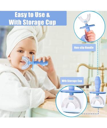 BDFIEYY U-Shaped Kids Toothbrush: 360 Cleaning, Food Grade Silica Gel, Resistant to 120 Autoclaving | Ages 2-12 - Buy Online on GoSupps.com