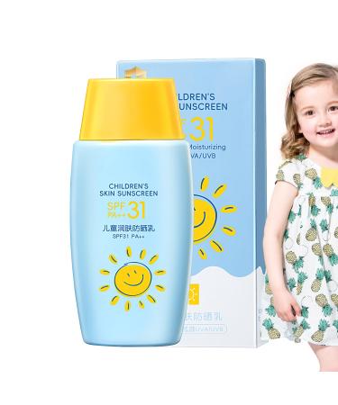 G n rique Kids Sunscreen SPF 31+ Lightweight Sunblock Lotion Water Resistant UV Protection for Children's Delicate Skin Ideal for Beach Camping Outdoor Sports and Pool
