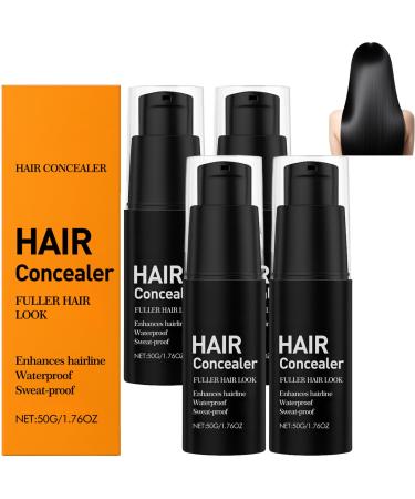 Raevior Lefron Magic Hair Concealer 2.0 4 Pack Waterproof & Sweat Resistant Hair Concealer for Gray Coverage Instant Recovery Cream for Thinner Hair