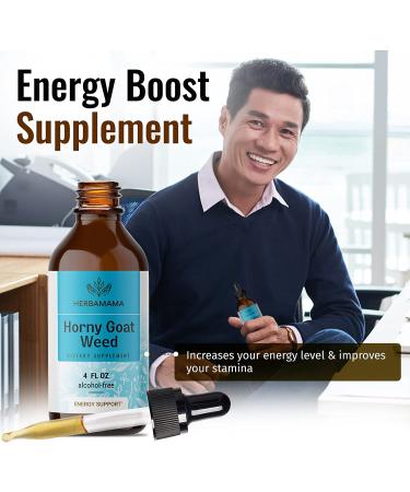 Horny Goat Weed Liquid Extract - Organic Energy & Muscle Support Supplement - Immune Booster Tincture - Vegan & Alcohol-Free - 4 fl. oz Bottle - Buy Online on GoSupps.com