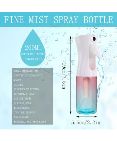 YWKJDDM Hair Spray Bottle 200 ml Continuous Water Mist Spray Bottle Salon Hairdressing Spray Bottle for Hair Styling Facial Plants Cleaning(Blue Pink) - Buy Online on GoSupps.com