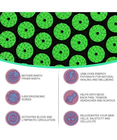 Buy Angelkiss WXL-1001 Acupressure Mat - Cotton Black & Green - International Shipping Available - Buy Online on GoSupps.com