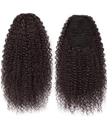 Pontail Extensions | Long Kinky Curly Afro Braid Ponytail for Women | 35cm Dark Brown Hair Extensions - Buy Online on GoSupps.com