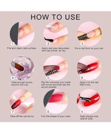 Saviland Acrylic Powder Set - 10 Glitter Colors for Professional Nail Extensions - Prom Queen Red Brown Series - DIY Christmas Gift - Buy Online on GoSupps.com