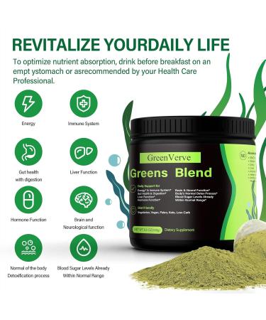  RASPIO Green Superfood Vegetable Nutritional Powder - Natural Fruit and Vegetable Blend Sugar Free 180g Jar - Buy Online on GoSupps.com