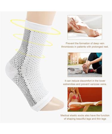 3 Pairs Dr. Sock Soothers Neuropathy Socks - Heelium Pain Relief - Compression Foot Sleeve Support (L/XL Black) - Buy Online on GoSupps.com