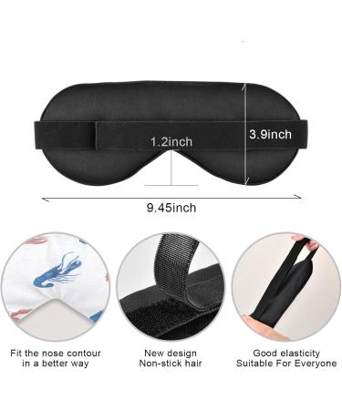 Light Blocking Sleep Mask - Pink Lobsters Eye Cover with Adjustable Strap for Men & Women | Soft & Lightweight Blindfold for Travel Naps & Work - Buy Online on GoSupps.com
