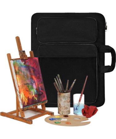 TreochtFUN Kids Art Portfolio 15x18 - A3 Organizer Case for Child Artwork - Black Art Bag with Tote and Backpack - Buy Online on GoSupps.com