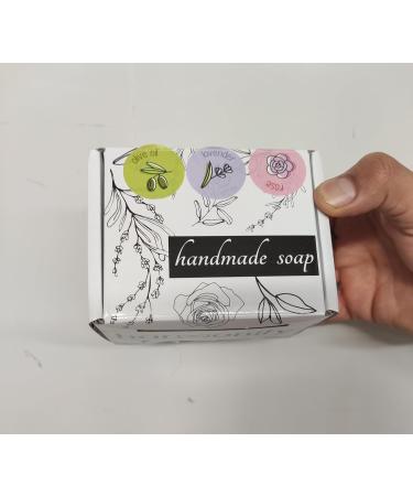 All Natural Handmade Soap Bars Set with Wooden Dish - Rose Lavender & Olive Oil - Eco-Friendly Luxury - Made in Europe - Buy Online on GoSupps.com