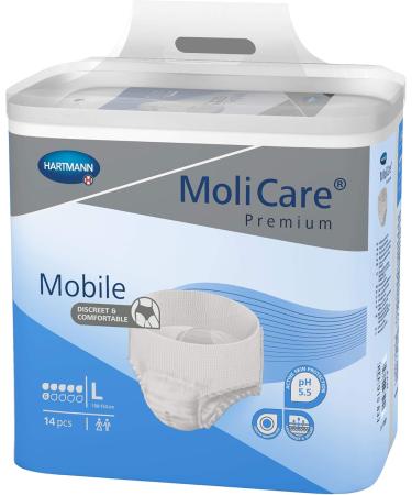 Molicare Premium Mobile Disposable Pants for Incontinence | Size L (100-150 cm) | 8x14 Pack - Discreet & Comfortable Use for Men & Women - Buy Online on GoSupps.com