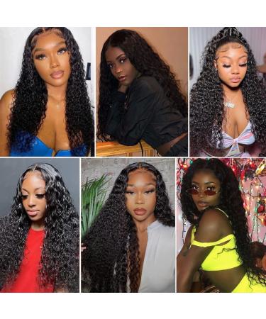 26 Transparent Lace Front Water Wave Wig - Brazilian Virgin Hair, Glueless Curly Wigs - Buy Online on GoSupps.com