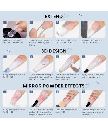 Solid Builder Gel for Nails - 3D Clear Nail Art Gel for DIY Nail Extension & Decoration - Non-Stick 14g (0.49fl oz - Buy Online on GoSupps.com