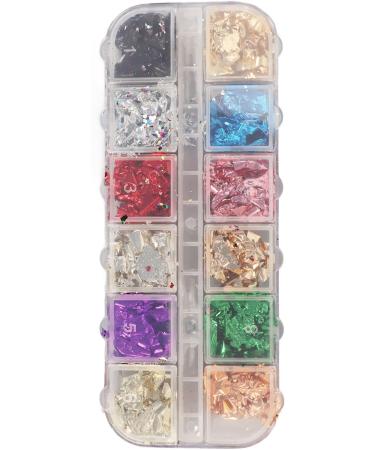 Nail Foil Flakes Sequin Set Nail Glitter Charm Ornaments Nail Art Decorations Glitter Accessories for DIY Craft Nail Art Design Manicure Decor - Buy Online on GoSupps.com