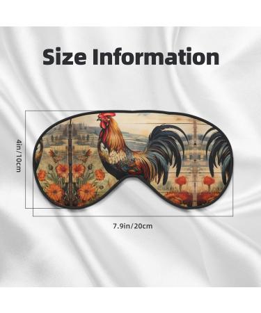 Rooster On Wood Farmland Print Unisex Sleep Eye Mask - Soft Comfort Travel & Yoga Eye Shade Cover - Buy Online on GoSupps.com