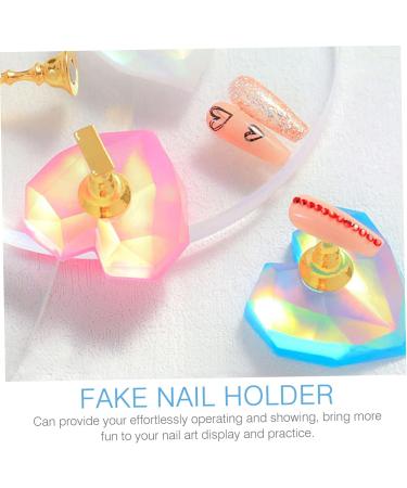 Housoutil 4 Sets Nail Holder Manicure Tools Nail Art Nail Tip Practice Stand Manicure Racks Nail Stand for Press on Nail Tip Display Stand Manicure Practice Rack Magnet False Nails Crystal - Buy Online on GoSupps.com