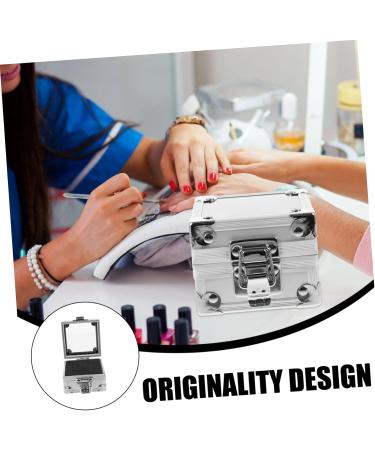 Nail Art Storage Box Drill Organiser Manicure Drill Box Storage Box for Manicure Polisher Nail Drill Organiser Tool Holder Zinc Alloy Grinding 9.00X7.50X6.00CM silver - Buy Online on GoSupps.com