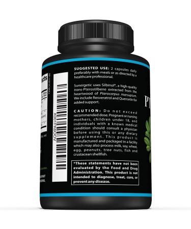 Premium Pterostilbene Supplement with Resveratrol & Quercetin - 100mg per Serving - 60 Capsules - Buy Online on GoSupps.com