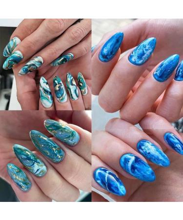 10 Sheets Marble Nail Foil Transfer Stickers - Holographic Design for Manicure Tips Decoration - Buy Online on GoSupps.com