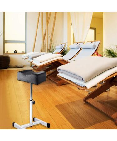 Pedicure Manicure Footrest Salon Spa Equipment | Adjustable Height Technician Nail Seat (Black) - Kalolary - Buy Online on GoSupps.com