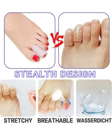 20 Pcs Gel Toe Caps - Silicone Toe Protection for Men & Women | Breathable Small Toe Cushions for Comfort - Buy Online on GoSupps.com