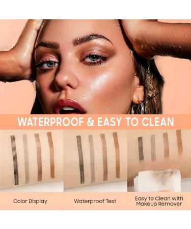2024 Magic 4-Tip Eyebrow Pencil - Waterproof Microblading & Long-Lasting Brow Contour Pen in Light Brown - Buy Online on GoSupps.com