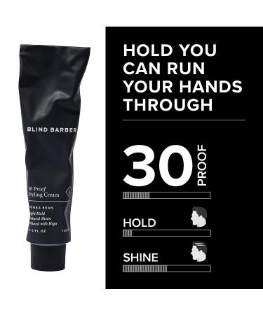 Blind Barber 30 Proof Styling Cream for Men - Control Beard & Mustache Frizz - Water Based with Light Hold - 3.2oz - Buy Online on GoSupps.com