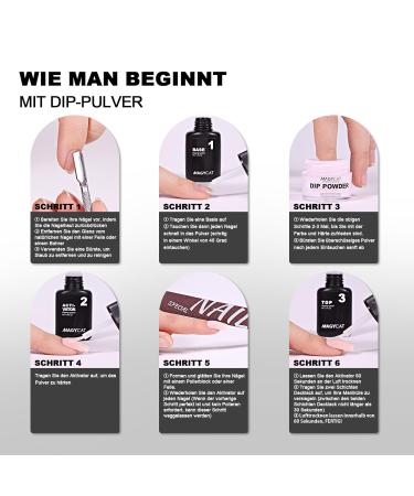 Classic White Black Gold Silver Dip Powder Nail Kit - DIY Home Dipping Set with Base Activator Top Coat & Brush Saver | International Shipping - Buy Online on GoSupps.com