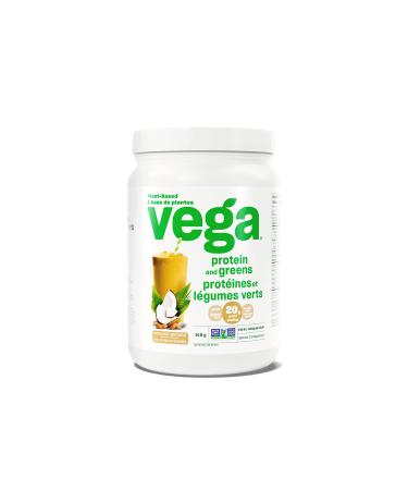 Vega Protein and Greens Coconut Almond (18 Servings) Plant Based Protein Powder Plus Veggies Vegan Non GMO Pea Protein For Women and Men 518g (Packaging May Vary) Coconut Almond 18 Servings (Pack of 1)