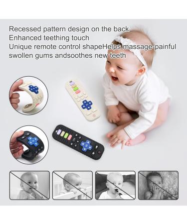 Remote Control Silicone Bathing Toy Set for Babies | Teething Aid & Gum Soothing Toys (2-Pack) - Black & White - Buy Online on GoSupps.com