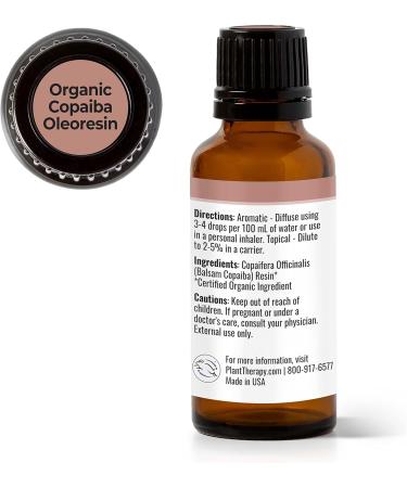 Buy Plant Therapy Copaiba Oleoresin Organic Essential Oil - 100% Pure Undiluted Therapeutic Grade - 30 mL | International Shipping Available - Buy Online on GoSupps.com