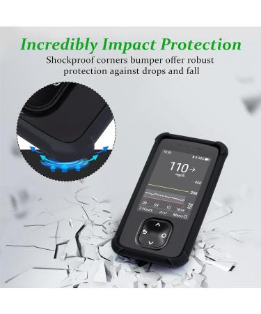 Buy Dexcom G7 Coated Silicone Shockproof Receiver Case with AirTag - Protective Cover for Dexcom G7 Reader - YouShares 01 Black - Buy Online on GoSupps.com