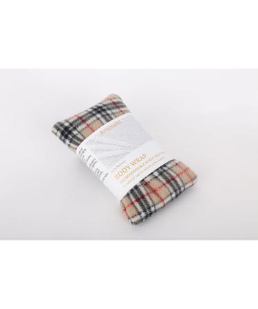 Microwavable Unscented Wheat Bags Printed Fleece Microwave Heat Pack for Back Neck Joints and Shoulder Pain Relief 44cmx13cm (Beige Black Check) Unscented (44cmx13cm) Printed Fleece - Beige Blk Check - Buy Online on GoSupps.com