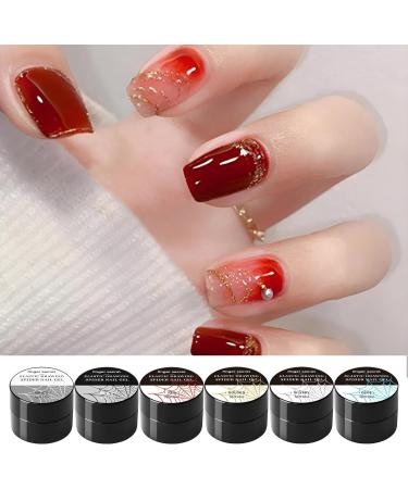 Spider Gel for Nails 6 Colors Polish Wire Drawing Nail Gel Compact Gel Liner Gel Nail Paint for Home Nail Salon Beauty Shops - Buy Online on GoSupps.com