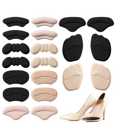 10 Pairs Heel Pads for Shoes Heel Inserts Heel Grips for Womens Men Shoes Too Big Foot Pain High Heel Comfort Shoe Filler Anti Slip Shoe Filler Make Shoes Fit Tighter