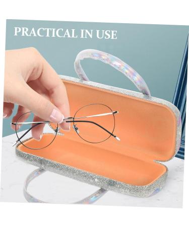 Buy PartyKindom 2pcs Portable Glasses Case - Chic Flocking Travel Protective Cover | Silver 16.00X7.00X4.00CM | International Shipping Available - Buy Online on GoSupps.com